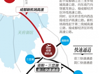 三张图为你指路 未来三条地铁半小时抵达成都天府国际机场