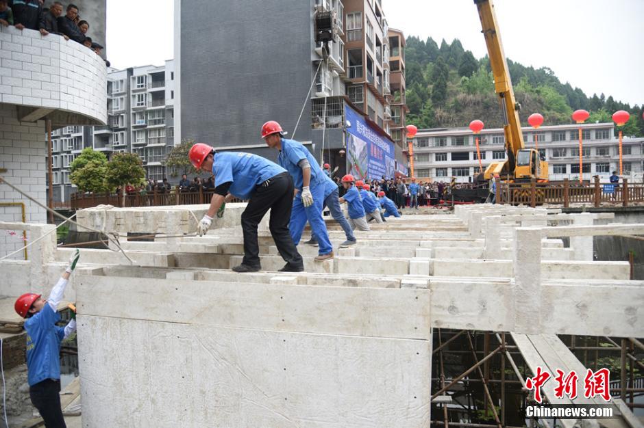 国内首座秸秆植物纤维桥在四川三台建成