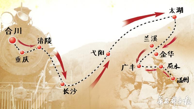 川军88军新编21师出川抗战示意图.制图司婉靖